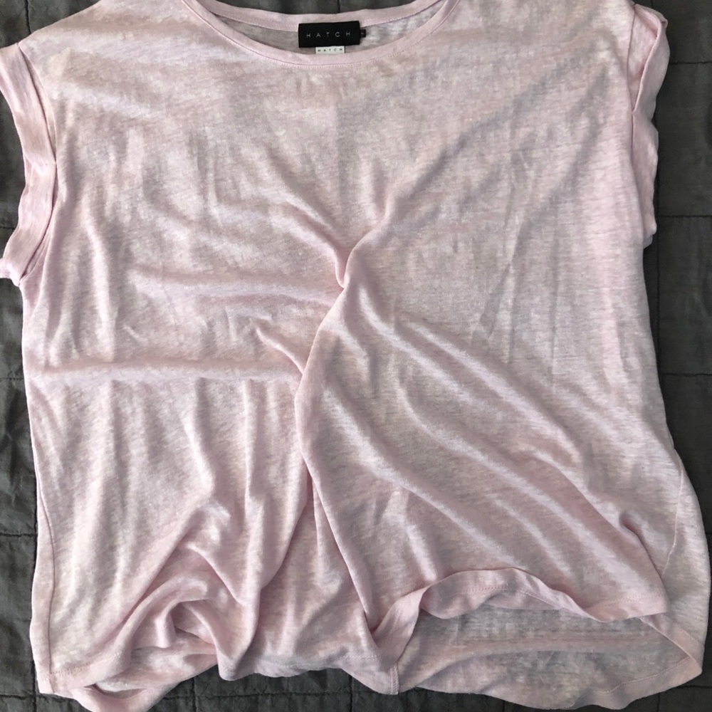 Hatch Collection purple linen tshirt